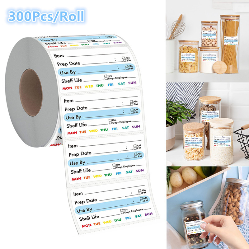 Snacks Food Labels - ● 300 шт./рулон, кухонные этикетки для