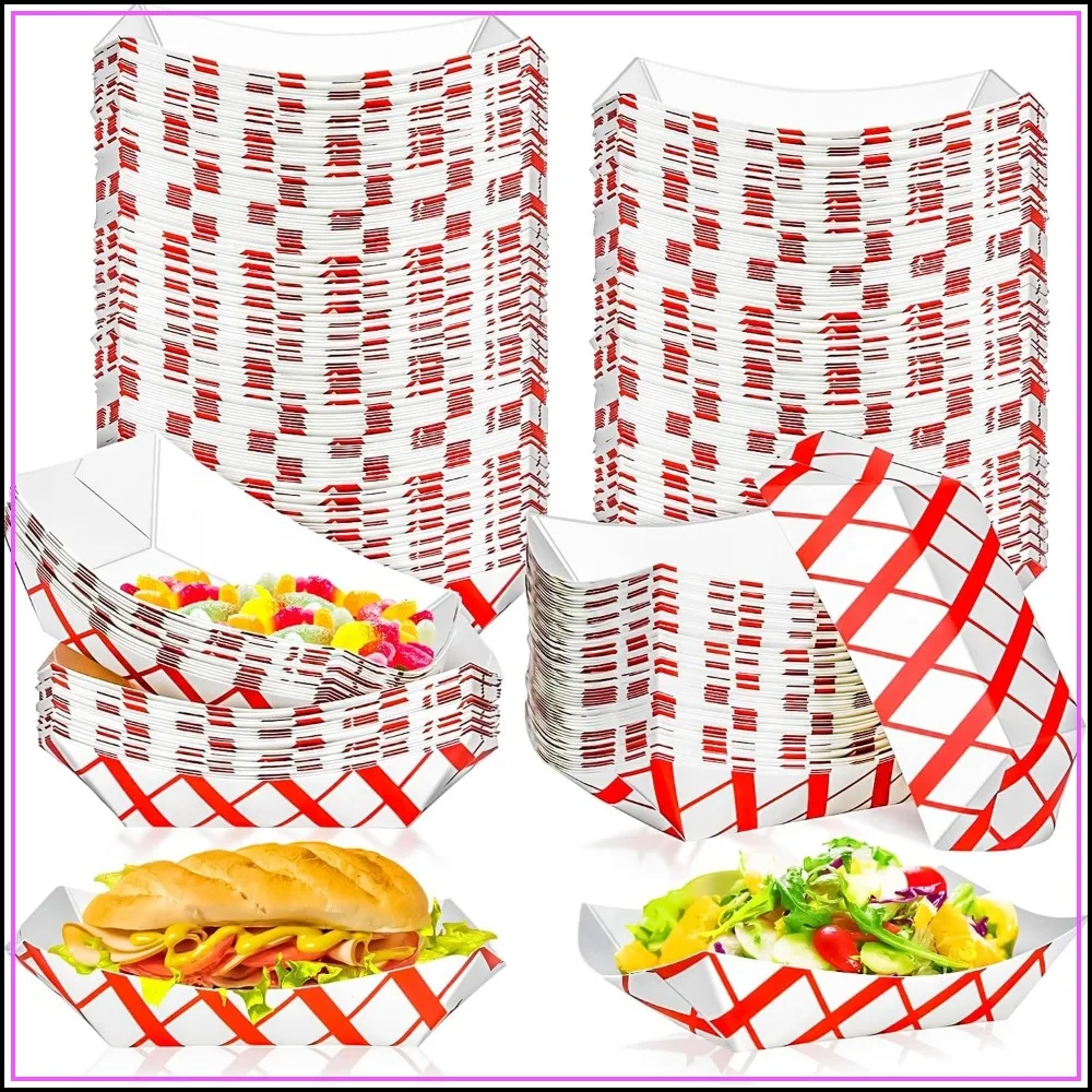 Food Packed Snacks - Набор из 100 штук: бумажные лотки-корзинки
