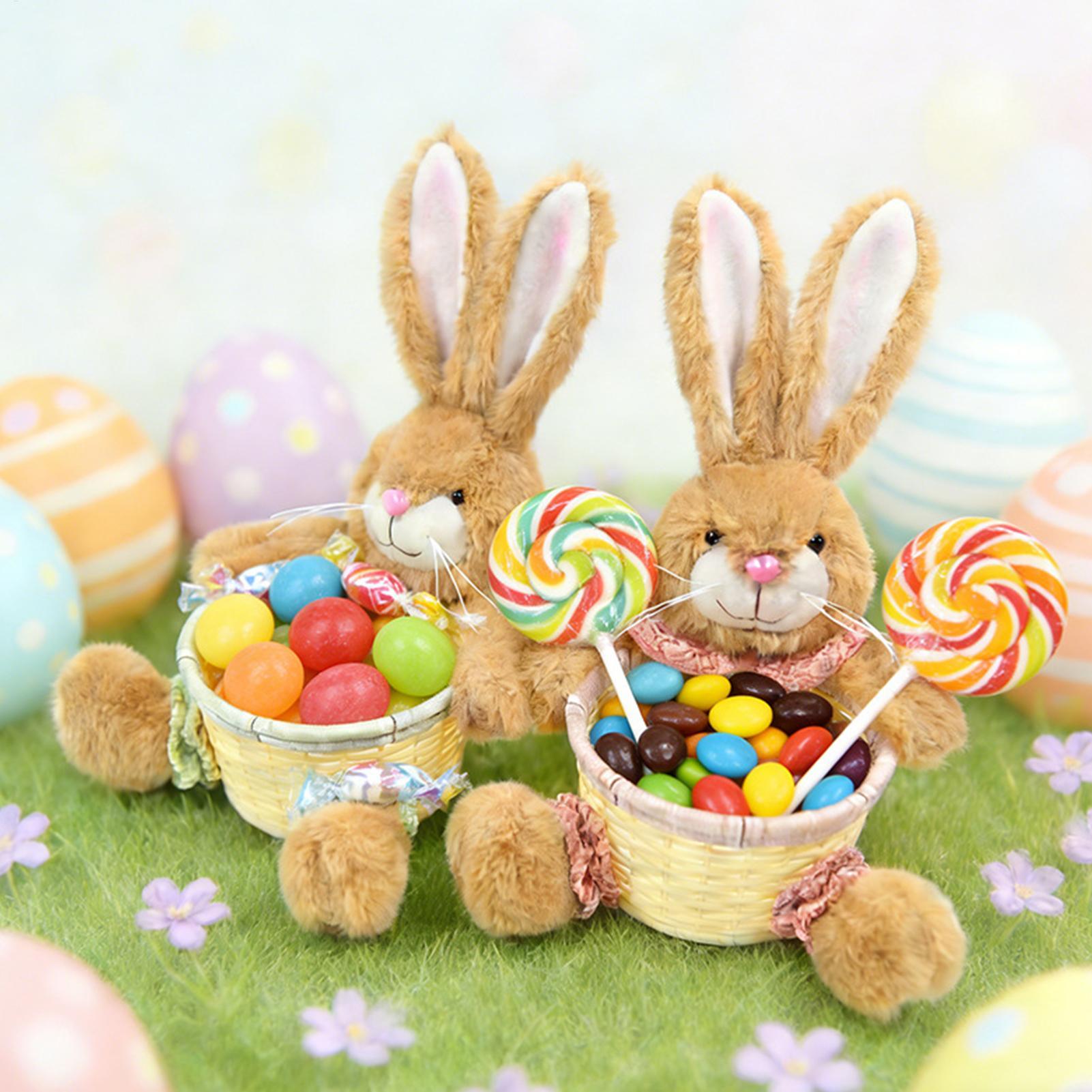 Food Snacks For Kids Party - Пасхальная корзина-зайчик для конфет, милая корзина-органайзер