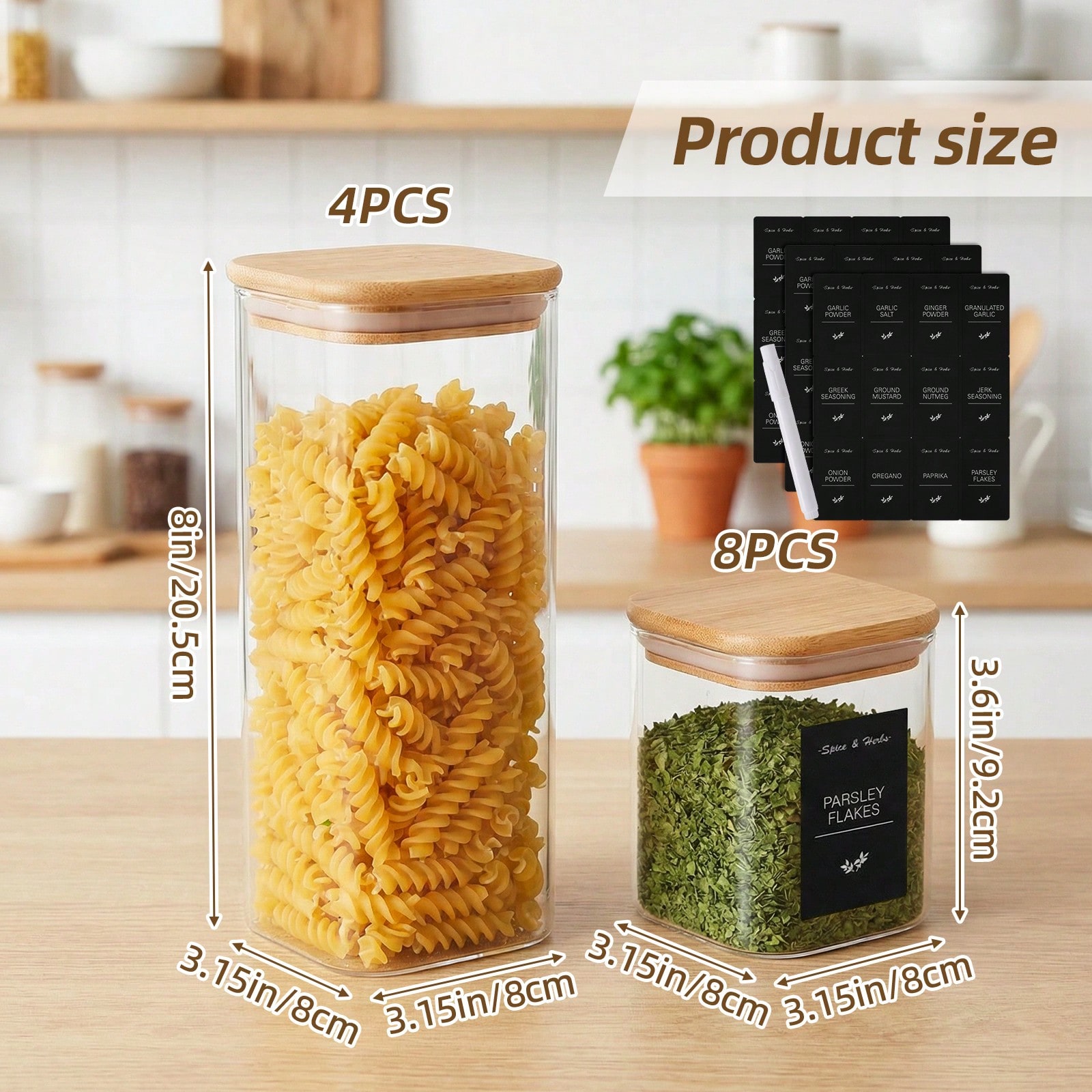 Стеклянные контейнеры для хран – обзор и цена Snacks Food Labels